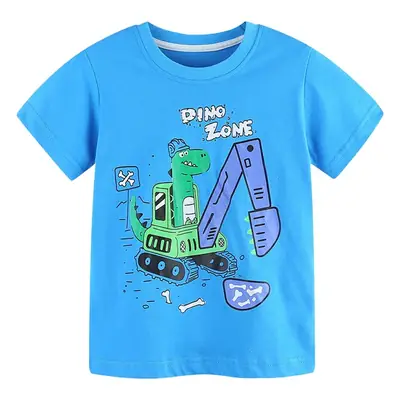 2025 Boys Dinosaur Zone Cartoon T-Shirt Blue