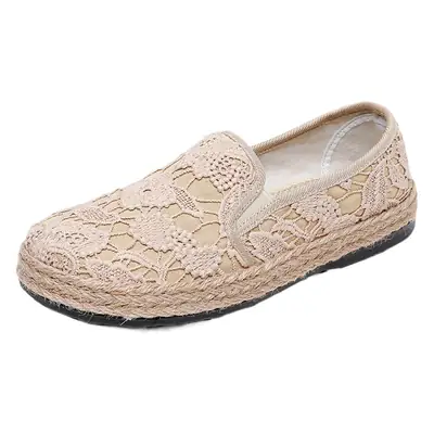 Women's Black Fisherman Slip-On Loafers Flat Shoes