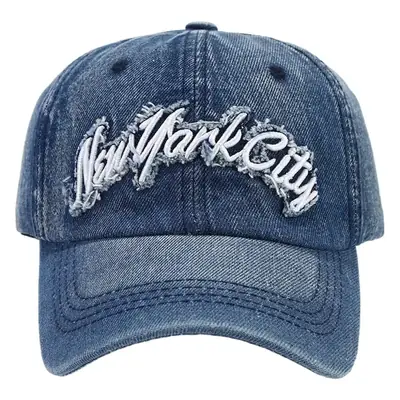 Women Embroidered Cowboy Cap Blue Black White