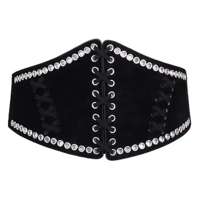 Black Elastic Wide Belt Girdle for Women