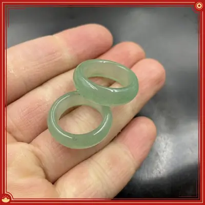 Transparent Green Yuan Ji Style Adjustable Rings