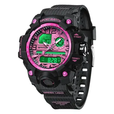 Sanda Red Sport Watch Digital Alarm Waterproof