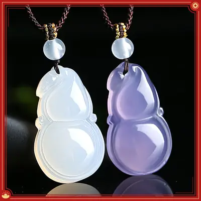 Purple Gourd Jade Pendant for Men Women