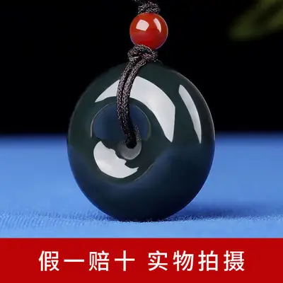 Jade Buckle Pendant Black Red Jade Pendant Live Supply