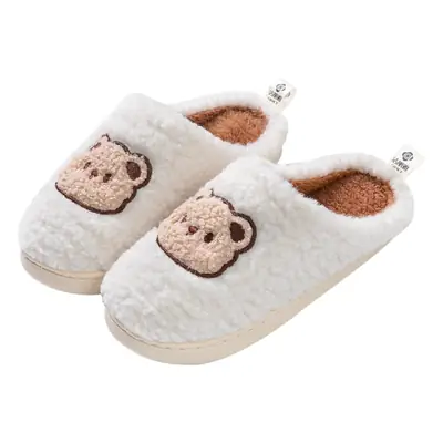 Cute Fleece Lined Winter Slippers for Women Men