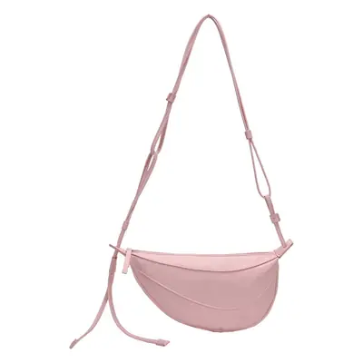 White Crossbody Bag for Women with Drawstring Strap