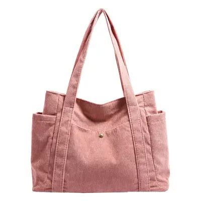 Women Striped Flannel Shoulder Bag Brown 2024