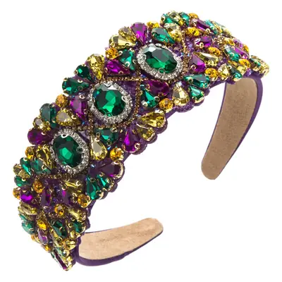 Wide Bristle Diamond Hoop for Women Elegant Hair Accessory