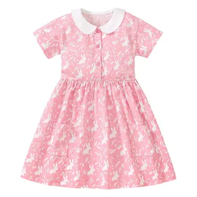 Little Maven Girls Dress Pink 2024 Summer Doll
