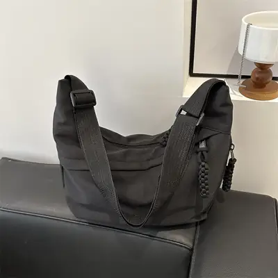 Black Korean Style Shoulder Messenger Bag for Women
