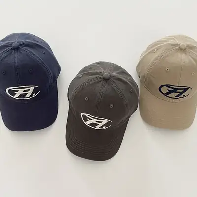 Black Embroidered Women's Baseball Cap with Logo