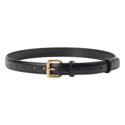 Women's Genuine Leather Belt with Gold Buckle