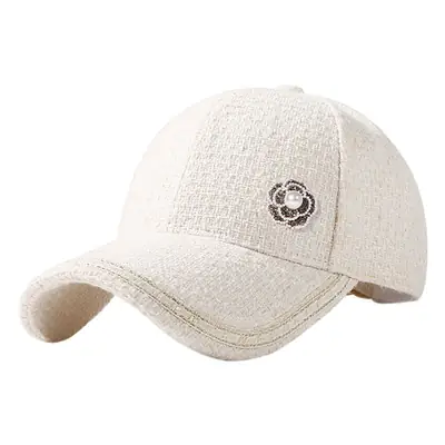 Women's Black Embroidered Baseball Cap with Heart Design