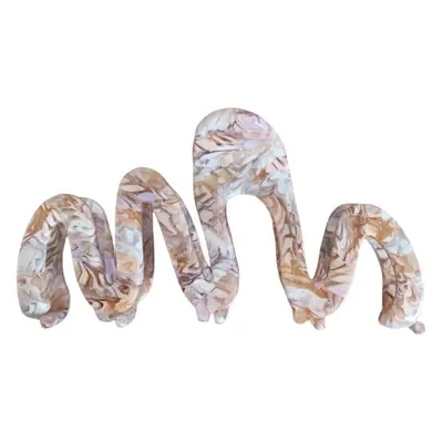 High-Grade Wave Acrylic Hair Pins Green Yellow
