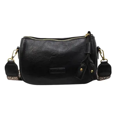Black Retro Crossbody Bag for Women 2024