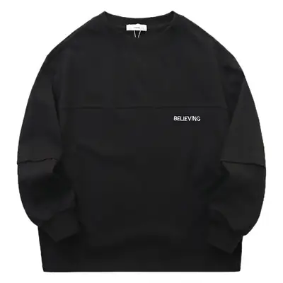 Boys Pure Cotton Crew Neck Black T-Shirt