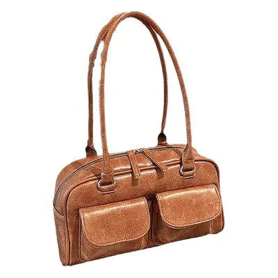 Retro Black Crossbody Bowling Bag for Women