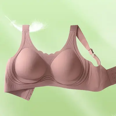 White Full Cup Anti-Slip Jelly Strip Bra for Plus Size