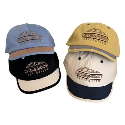 Korean Style Embroidered Baseball Caps for Men Women