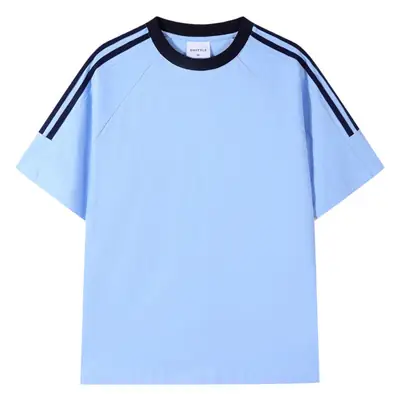 Men Red Three Bar T-Shirt 250g Cotton
