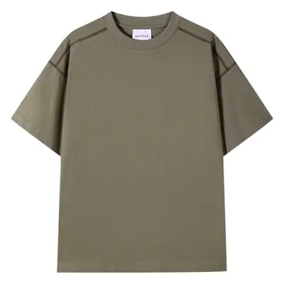Men's Heavy Cotton Short Sleeve T-Shirt Olive Green