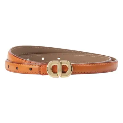 Women Genuine Leather Belt with Gold & Silver Buckle