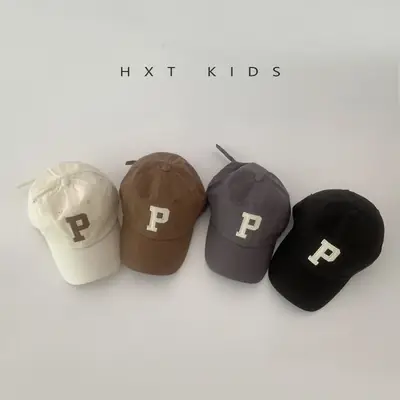 2024 P Letter Kids Cap Purple Baseball