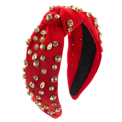 Orange Knotted Diamond Headband for Women