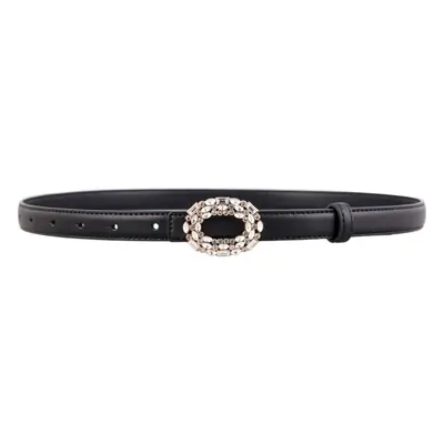 Women Brown Rhinestone Buckle Belt 2025