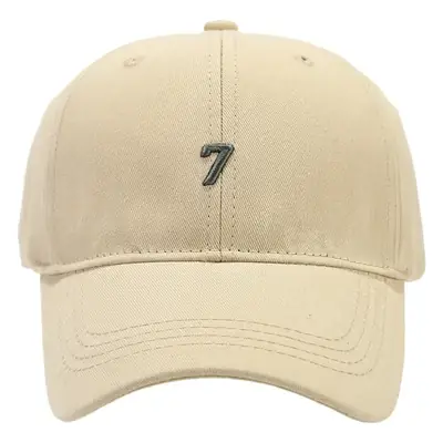3D Beige Baseball Cap with 7 Embroidered Designs
