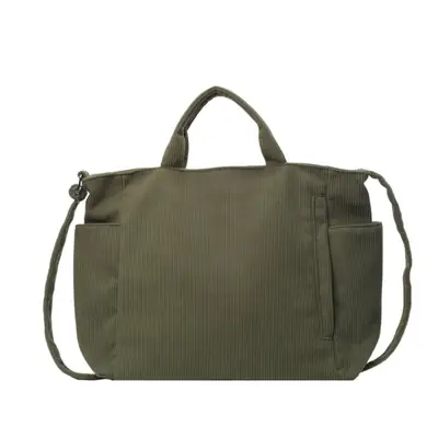 Korean Style Corduroy Shoulder Bag for Commute