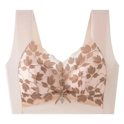 Meijia Tingmei Vest-Style Underwear, Integrated Bra with Side Support, Seamless Fixed Cup Bra Pads, Push-Up Full Cup