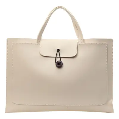 Meilade Women's 2-Piece Tan Leather Tote Bag Set