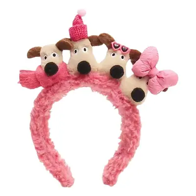 Plush Cartoon Doll Headband with Bow and Hats