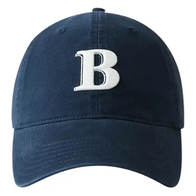 Men's Beige Embroidered Baseball Cap with Adjustable Strap