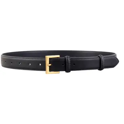 Black Leather Belt for Women High-End Decorative