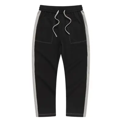 Dengjue Men's Black Thin Long Pants Breathable Loose Fit Sports Pants