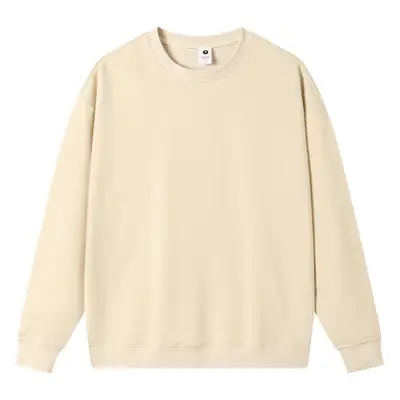 Purple Loose Cotton Sweatshirt Women's Round Neck 2024