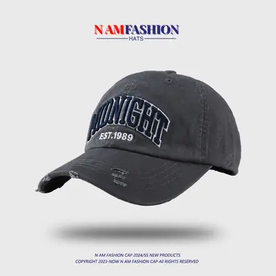 Black Iron Man Cap Women Men Korean Style