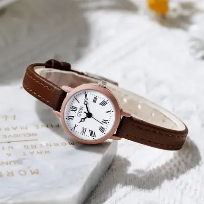 Godi Women's Quartz Watch Grey Belt Strap