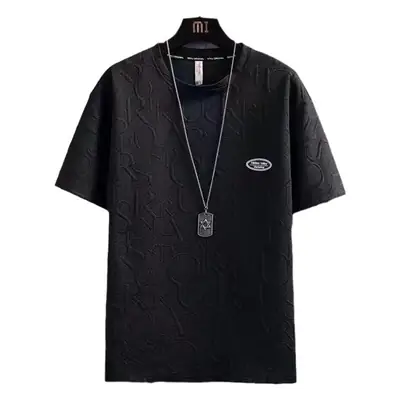 Men Black Printed Casual Shorts Set Summer Suit