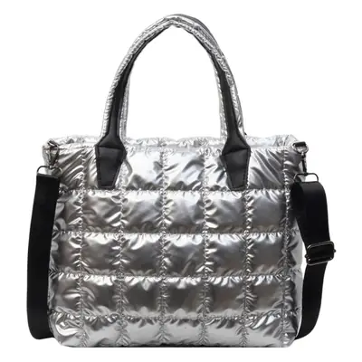 Quilted Shoulder Bag Women Rhombus Design White