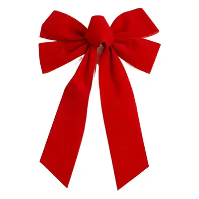 Red Cross-Border Christmas Bow Decor