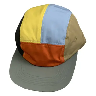 American Retro Green Blue Peaked Hat with Flat Brim