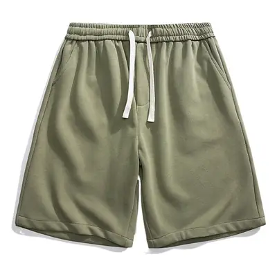 Men's Pure Cotton Printed Shorts Brown Loose Casual