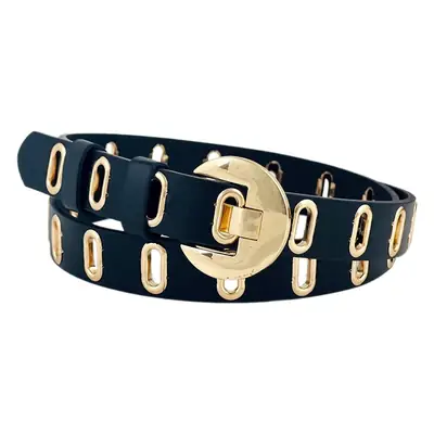 Women's New Punch-Free Metal Belt with Hollow Decorative Design