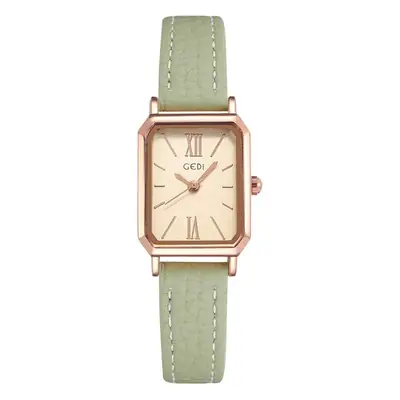 Gedi Women's Quartz Watch Blue Leather Band Rose Gold