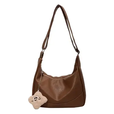 Brown Leather Shoulder Crossbody Tote Bag for Women 2024