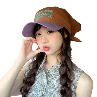 Korean Style Headscarf with Baseball Cap for Women