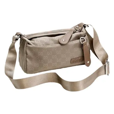 Women's Waterproof Crossbody Bag Brown Nylon Oxford